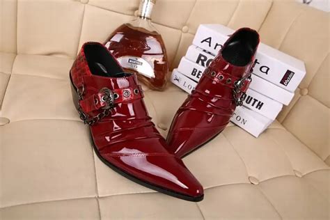 Buy Red Patent Leather Man Dress Shoes Fashion Slip On Oxfords For Men Genuine