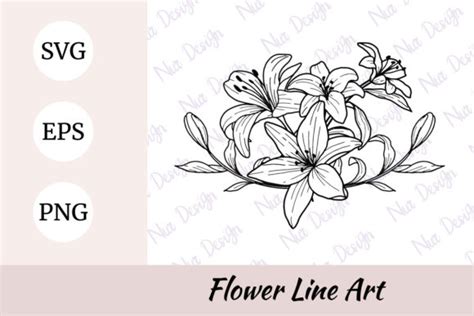 Daisy Flower Line Art Set Svg Graphic By Nurdesign99 · Creative Fabrica