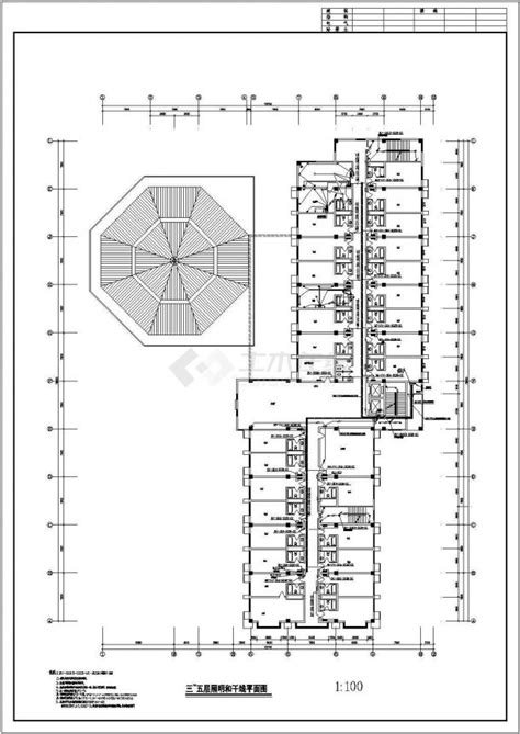 培训中心综合楼电气施工图cad图纸实验楼建筑电气设计施工图土木在线