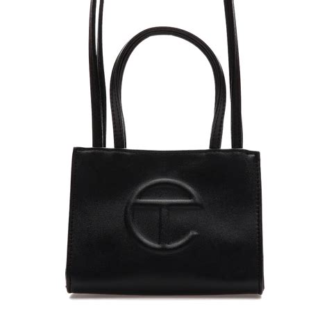 Telfar Shopping Bag Small Black in Vegan Leather with Silver-tone - US