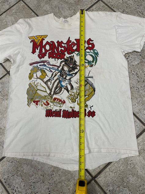 Super Rare Vintage Van Halen Monsters Of Rock Tour T Shirt Adult