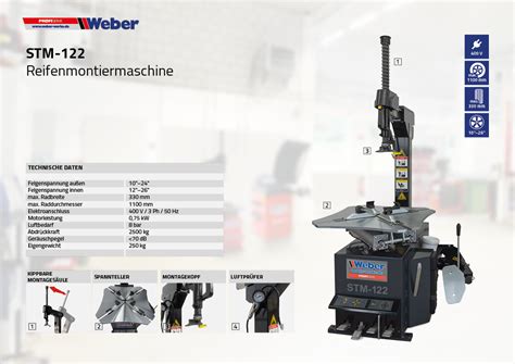 Pkw Reifen Montiermaschine Weber Profi Serie Stm Weber Werke De