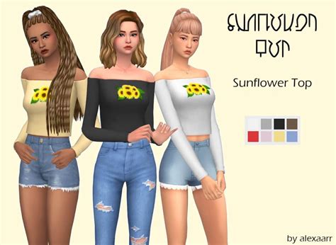 Sims Sunflower Top Micat Game Riset