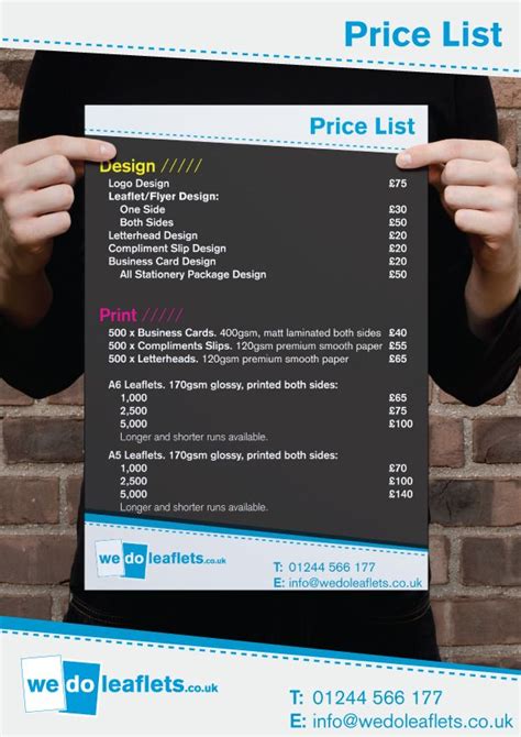 Sending the price list