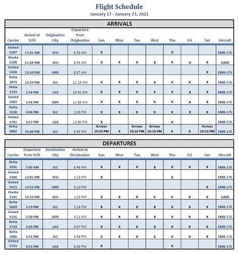 Flight Schedules