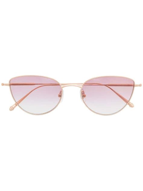 Matsuda Cat Eye Frame Sunglasses Gold Editorialist