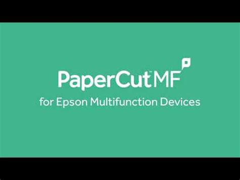 Papercut Mf For Epson Multi Function Devices Application Tour YouTube