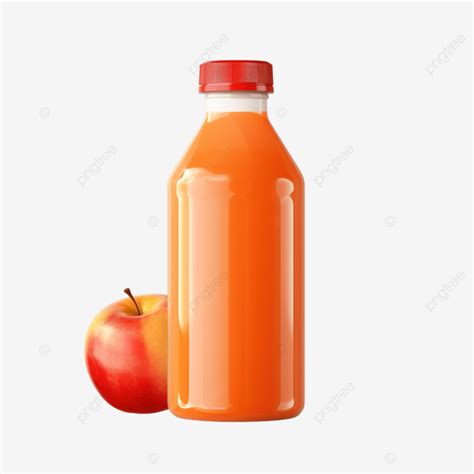 Bottle Of Juice Apple Isolated Png Ai Generative Juice Bottle Apple