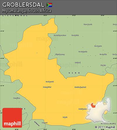 Free Savanna Style Simple Map of GROBLERSDAL