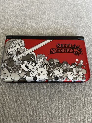 Nintendo 3DS XL Limited Edition Red Super Smash Bros Console Tested