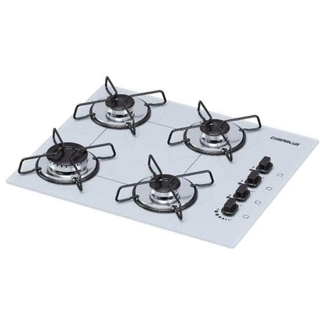 Cooktop Bocas Chamalux Ultra Chama Em Arame Branco Cooktop