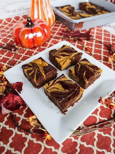 Vegan Pumpkin Cheesecake Swirl Brownies Fragrant Vanilla Cake