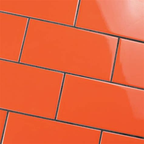 EliteTile Prospect 3 X 6 Ceramic Subway Tile In Orange Reviews