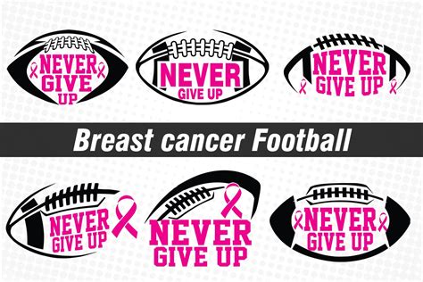 Breast Cancer Svgpink Ribbon Football Graphic By Jennadesignsstore · Creative Fabrica