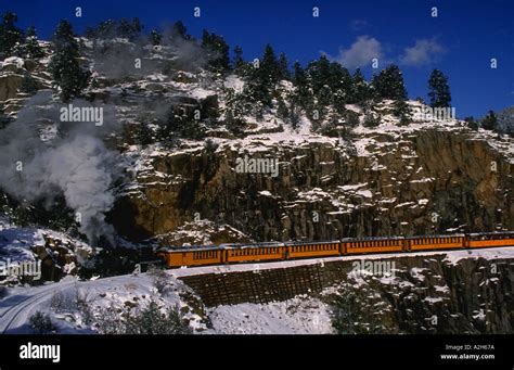 Durango and Silverton Narrow Gauge Railroad winter train on the High ...