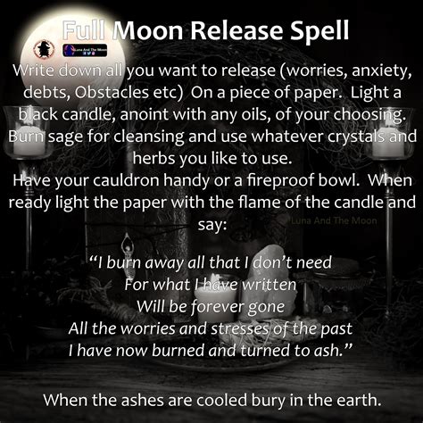 Full Moon Release in 2023 | Full moon spells, Banishing spell ...