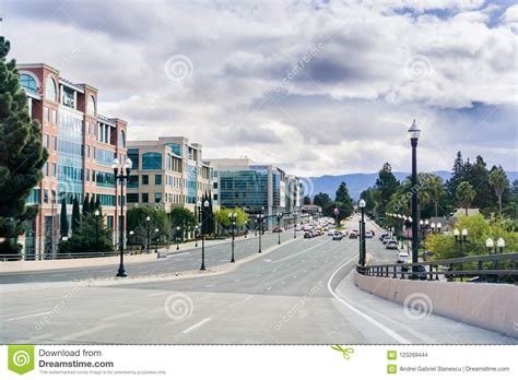 Landscape in Downtown Sunnyvale Editorial Stock Image - Image of ...