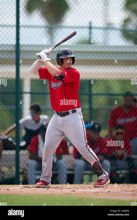 Fcl Twins Alex Isola 52 Bats During A Florida Complex League Baseball Game Against The Fcl