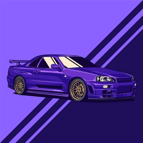 Premium Vector Vector Illustration Of Modified Jdm Car Using Hand