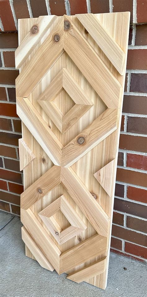 2 Red Cedar Shutters 14.5x36 - Etsy