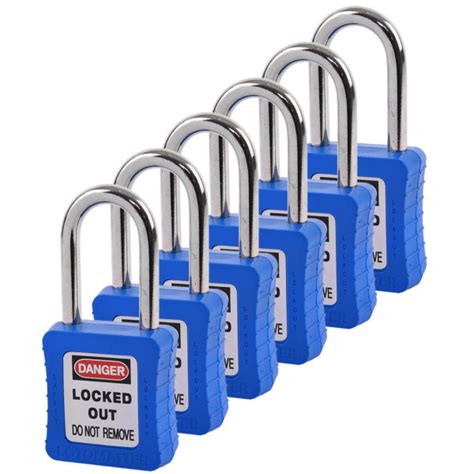 Safety Lockout Padlocks Keyed Alike Mm Blue Lotomaster