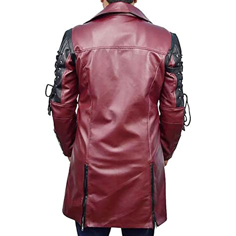 Steampunk Gothic Matrix Leather Trench Coat Clj