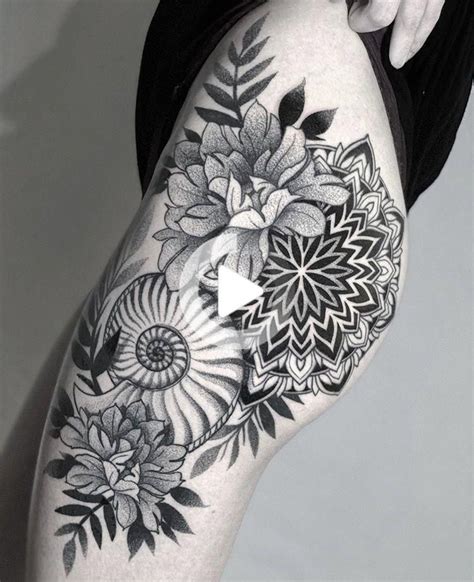 Thigh Tattoos Women Flowers