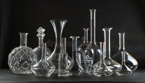 Chemical Laboratory Glassware Volumetric Flasks Stock Illustration ...