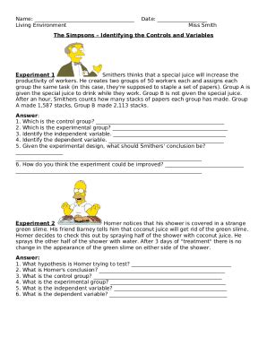 1.2 Controlled Experiment Worksheet Simpsons.doc Doc Template | pdfFiller