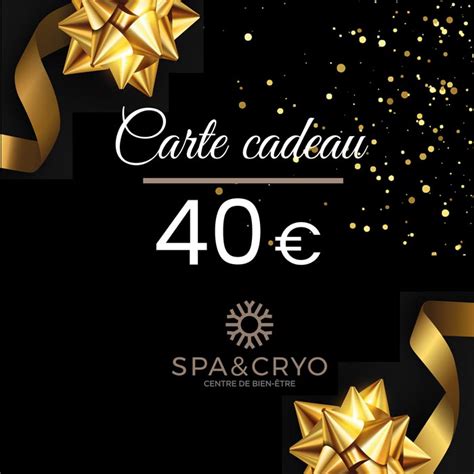 Carte cadeau 40 Spa Cryo Centre de bien être