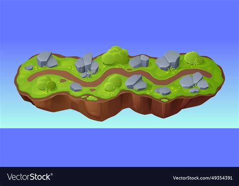 Island map for game level interface Royalty Free Vector