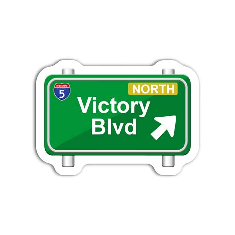 Victory Blvd Freeway Sign Sticker – The Stkr Store