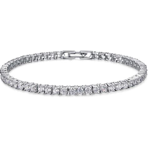 Bracciale Tennis In Argento Da Donna Di Melitea Punti Luce Mb