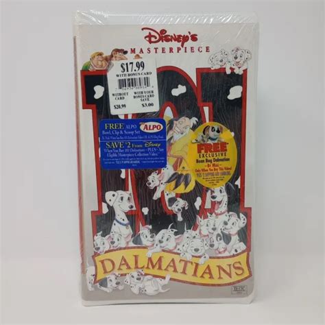 101 DALMATIANS VHS 1999 Disney Masterpiece Clamshell Brand New