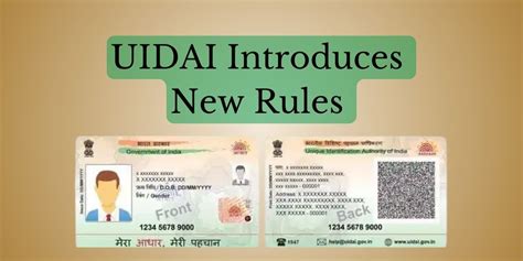 UIDAI Introduces New Rules Aadhaar Card No Longer Valid As Proof Of