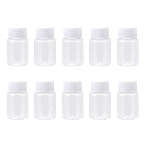 30 Pcs 50ml Transparent Plastic Bottles Refillable Empty Container Jars