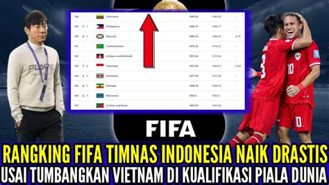 Melesat Drastis Update Rangking Fifa Timnas Indonesia Usai Libas