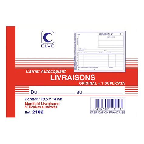 Elve Carnet de Livraisons format A6 LDLC Muséericorde