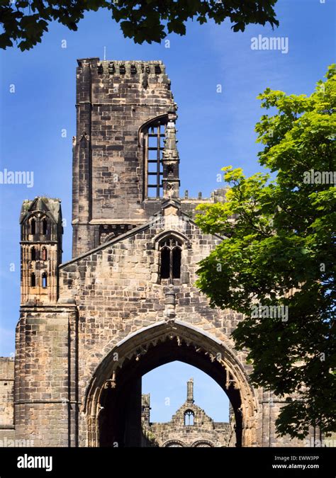 Kirkstall Abbey From Abbey Road Kirkstall Leeds West Yorkshire England