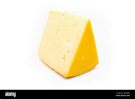 Piece Of Yellow Cheese Isolated Stock Photo Alamy