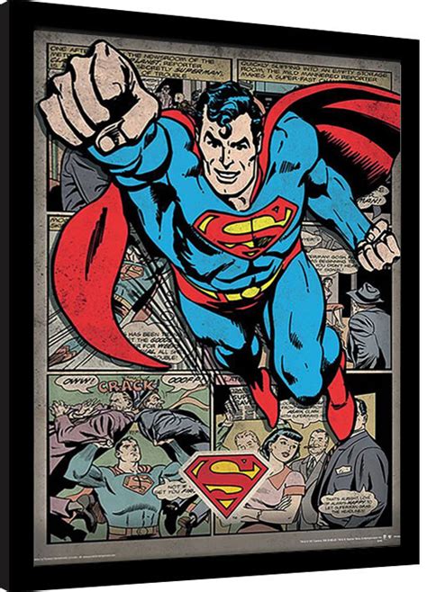 Superman Comic Montage Framed Poster Buy At Europosters