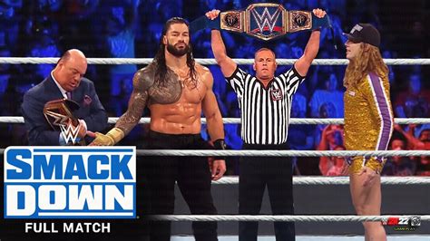 FULL MATCH Roman Reigns Vs Riddle WWE Universal Title Match