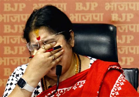 Bjp Mp Locket Chatterjee Addresses A Press Conference