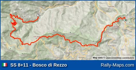 SS 8 11 Bosco Di Rezzo Stage Map Rallye Sanremo 2014 CIAR