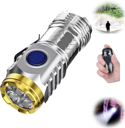 Three-Eyed Monster Mini Flashlight，2024 New Rechargeable Flashlights High Lumens Flash Light ...