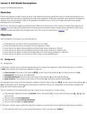 SLR Assump Pdf Lesson 4 SLR Model Assumptions Lesson 4 SLR Model