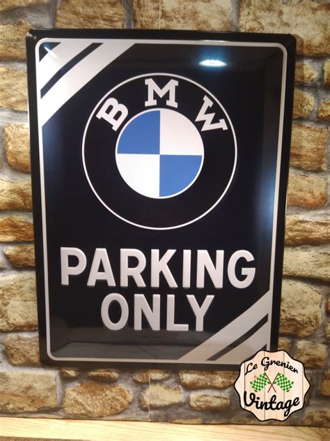 Plaque Logo BMW métallic Edition 30 x 40 Garage Atelier Les plaques