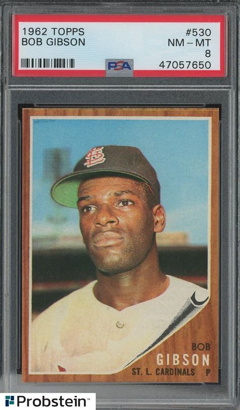 Topps Bob Gibson St Louis Cardinals Hof Psa Nm Mt Ebay