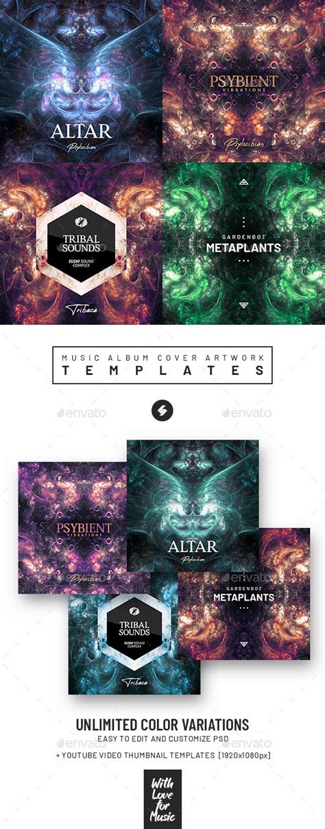 Music Album Cover Artwork Templates Bundle 81 By Sao108 Graphicriver