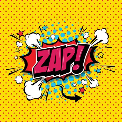 Zap Comic Speech Bubble Cartoon Art And Illustration Vector File